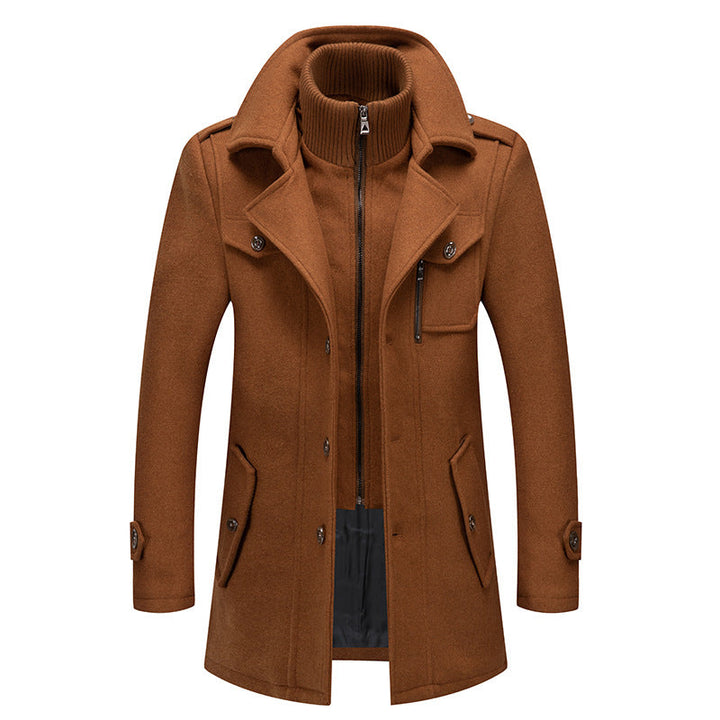 Manteau Felix en laine – col montant amovible et chaud