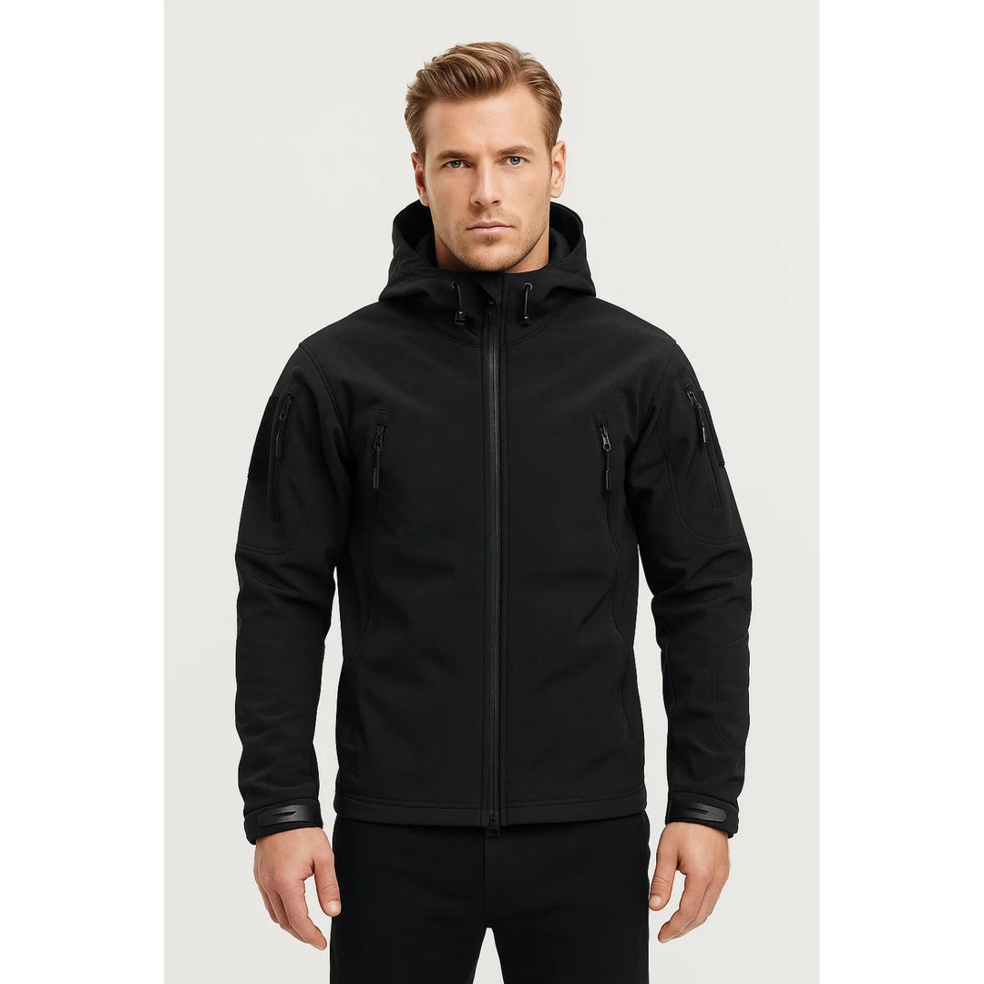 Veste à capuche homme fonctionnelle – zip et poches multiples
