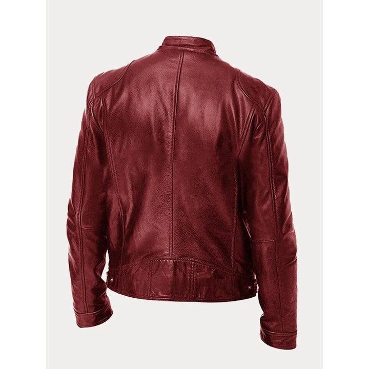 Veste biker Sven homme en cuir PU – doublure en coton