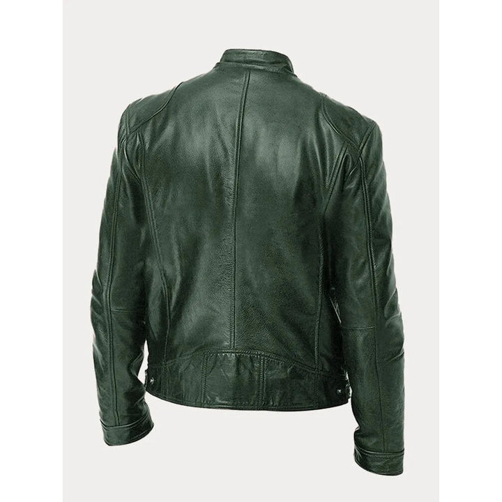 Veste biker Sven homme en cuir PU – doublure en coton