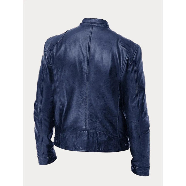 Veste biker Sven homme en cuir PU – doublure en coton