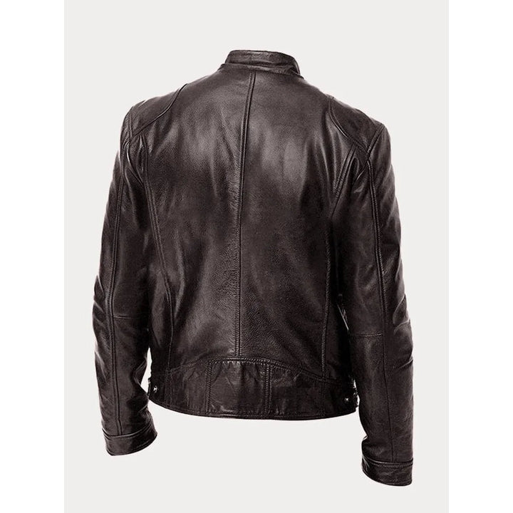 Veste biker Sven homme en cuir PU – doublure en coton