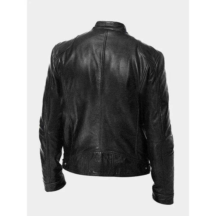 Veste biker Sven homme en cuir PU – doublure en coton