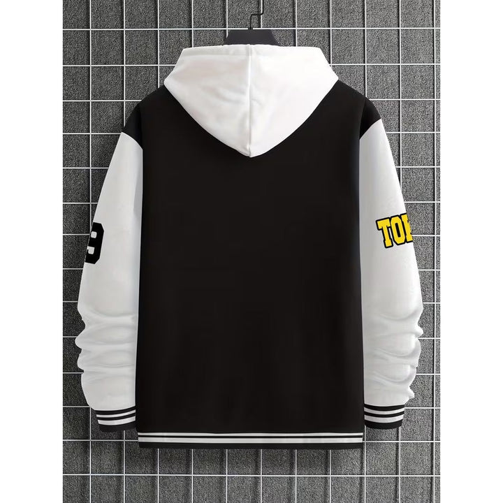 Veste colour block homme à col teddy – légère pour l'automne