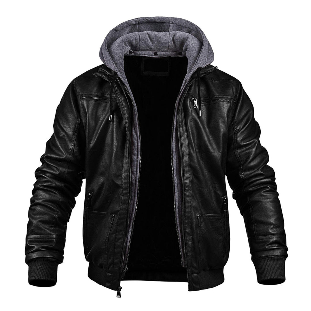 Veste d'hiver Heinrich en cuir à capuche – robuste et chaude