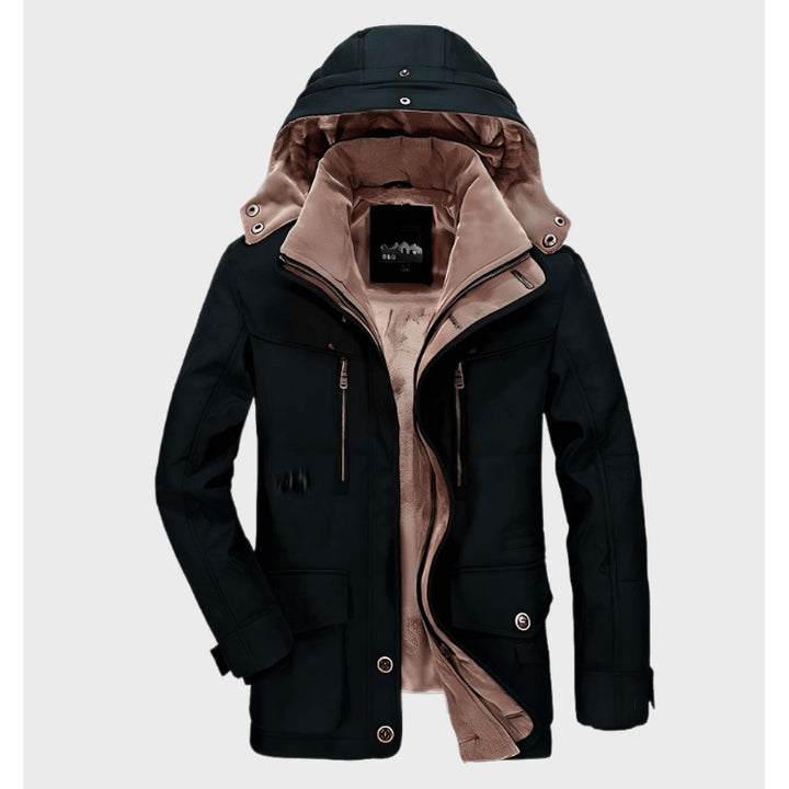 Veste d'hiver homme à capuche et poches profondes