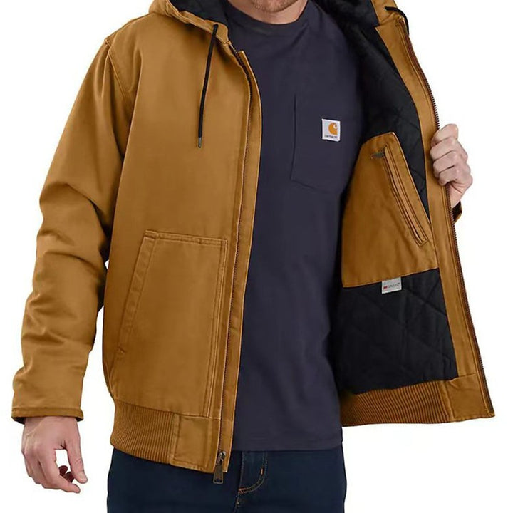 Veste d'hiver homme vintage à capuche – look intemporel