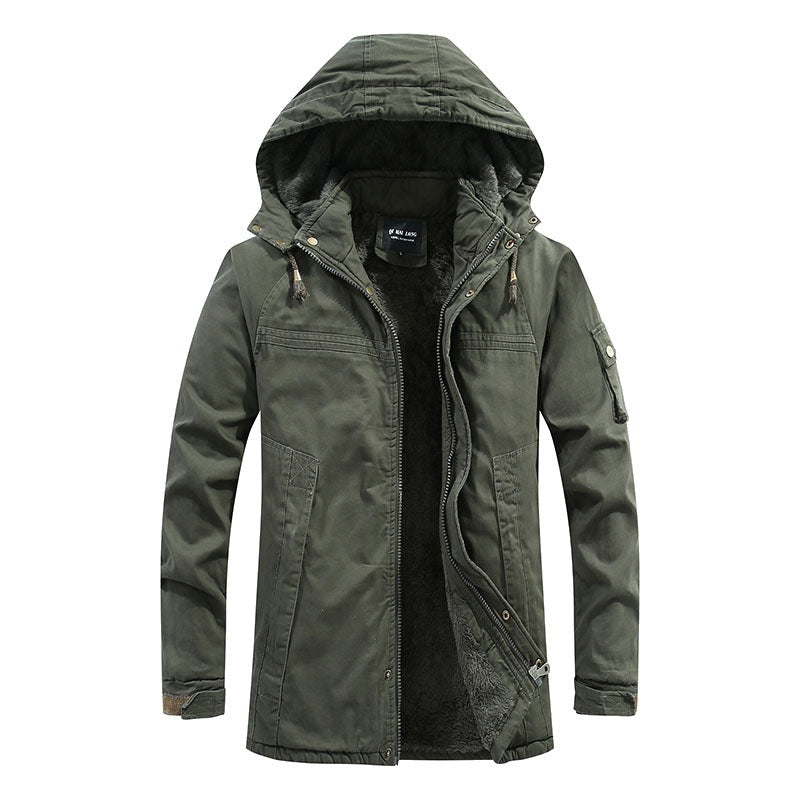 Veste d'hiver matelassée à capuche – robuste pour l'outdoor