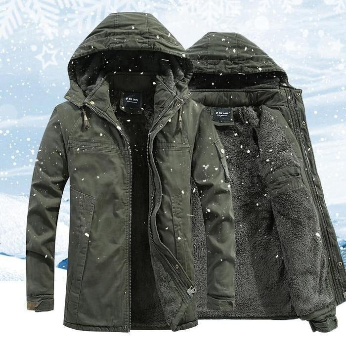 Veste d'hiver matelassée à capuche – robuste pour l'outdoor