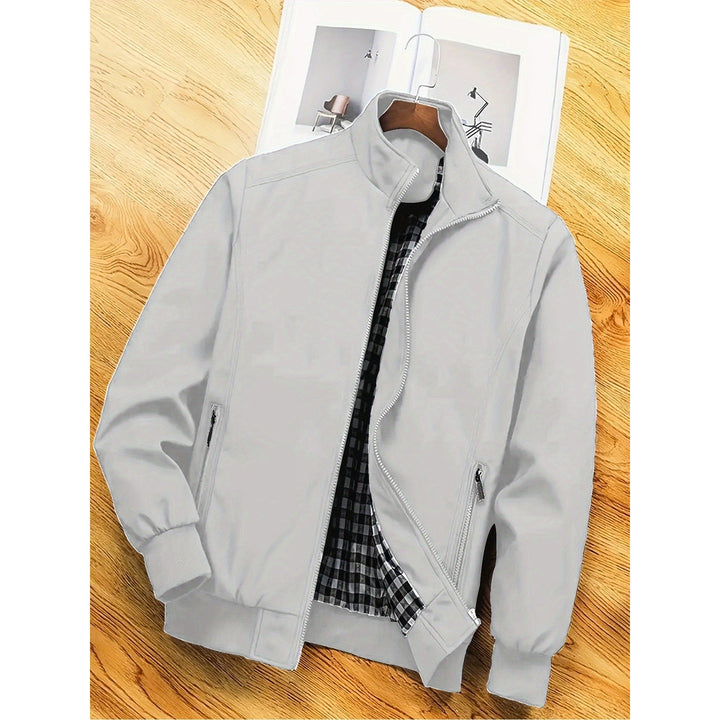 Veste homme col montant zippée – casual et travail