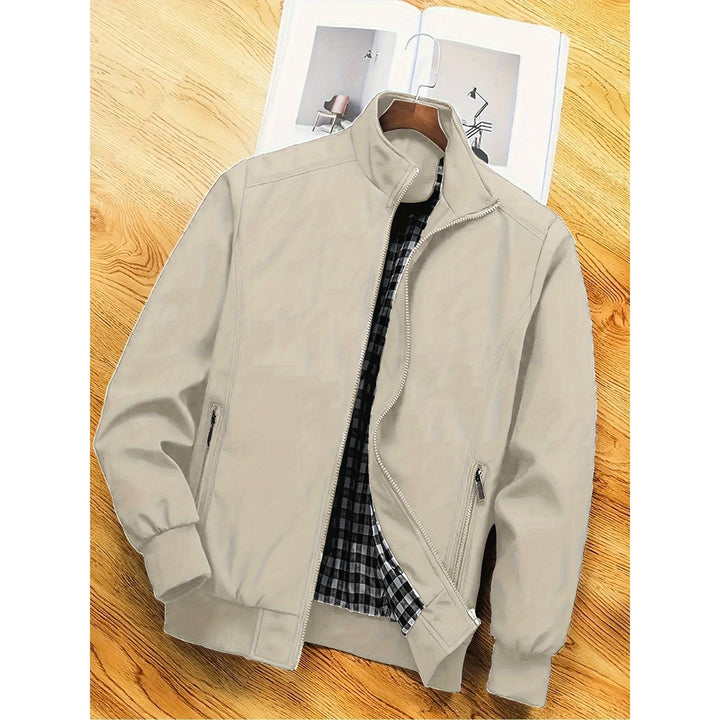 Veste homme col montant zippée – casual et travail