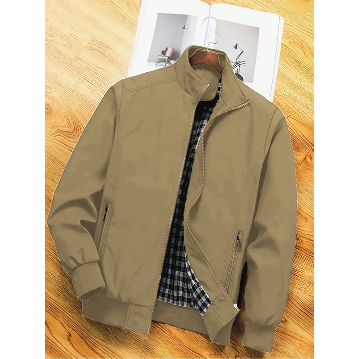 Veste homme col montant zippée – casual et travail