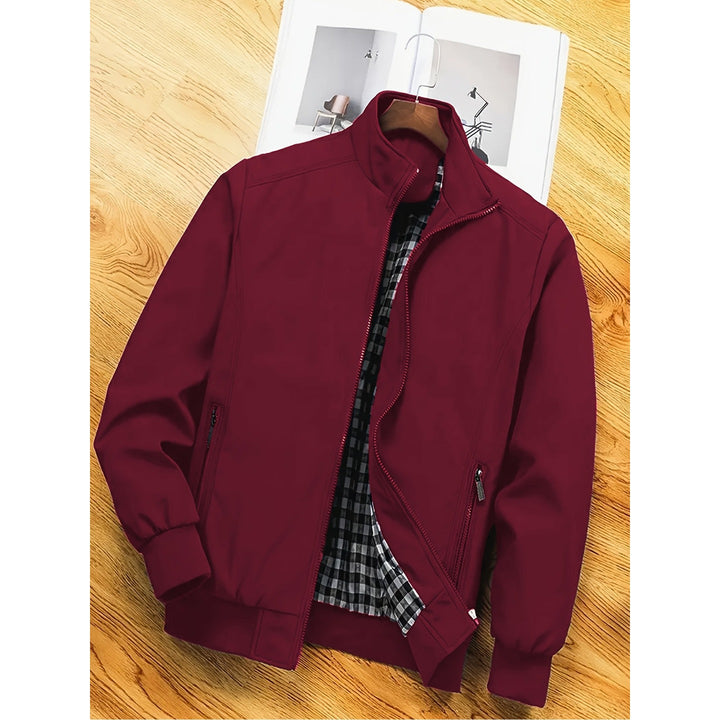 Veste homme col montant zippée – casual et travail