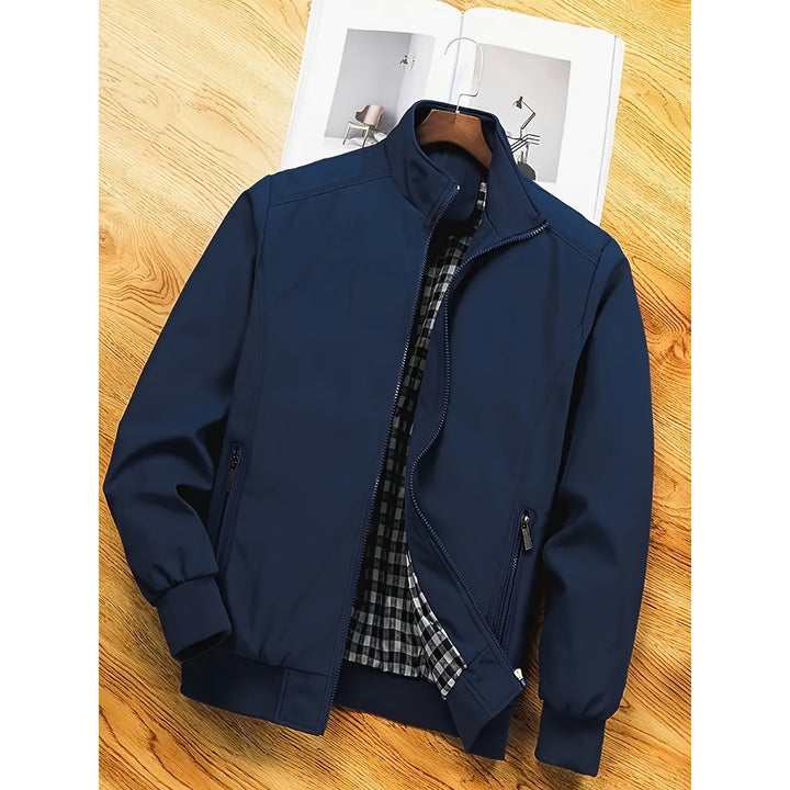 Veste homme col montant zippée – casual et travail