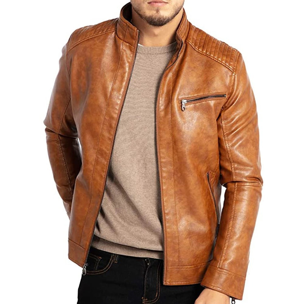Veste homme en cuir – élégance intemporelle et raffinée