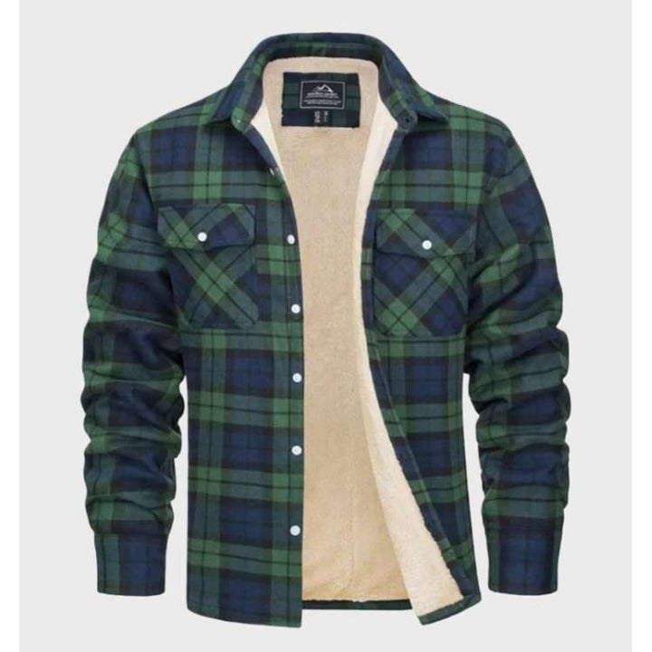 Veste Jasper homme en flanelle vintage – doublure polaire