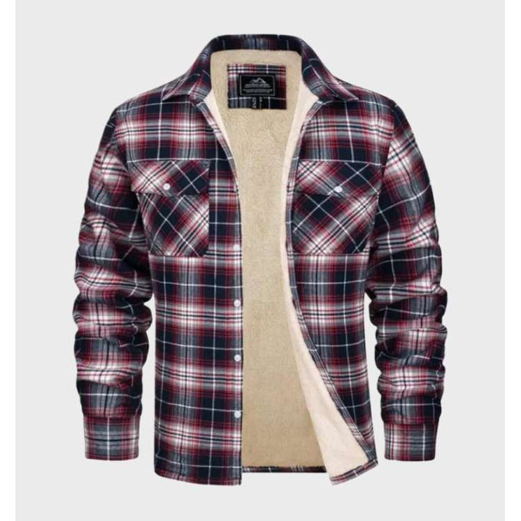Veste Jasper homme en flanelle vintage – doublure polaire