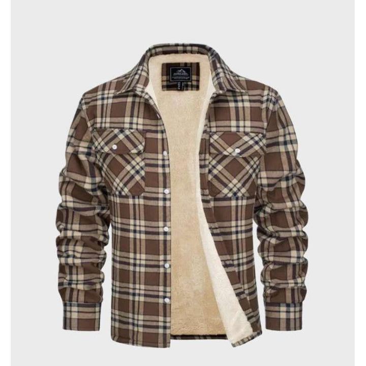 Veste Jasper homme en flanelle vintage – doublure polaire