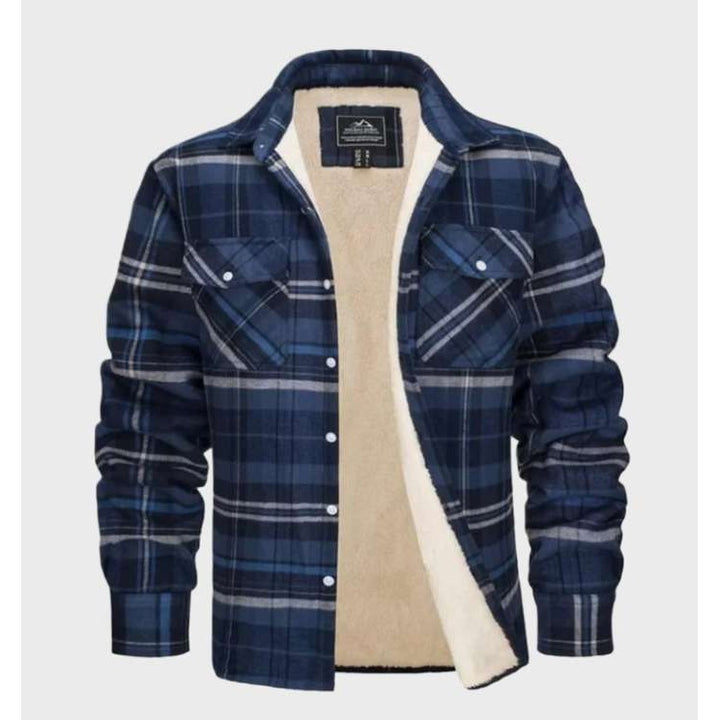 Veste Jasper homme en flanelle vintage – doublure polaire