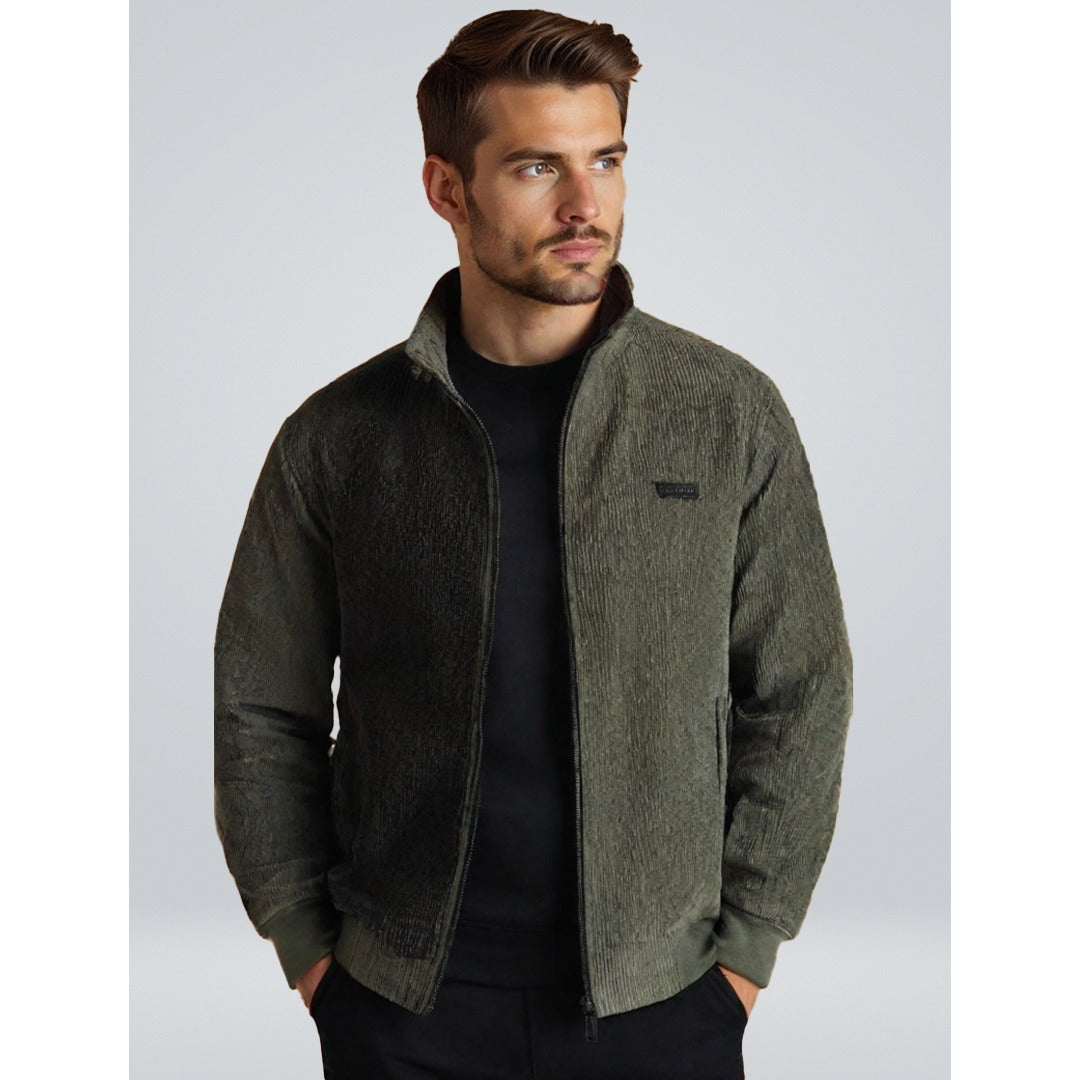 Veste Léopold en velours côtelé doublée sherpa – bien chaude