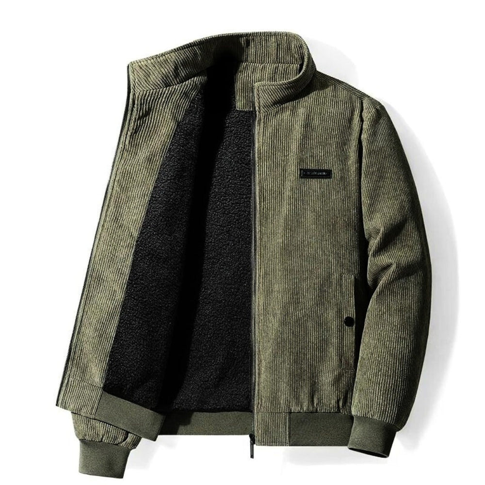 Veste Léopold en velours côtelé doublée sherpa – bien chaude