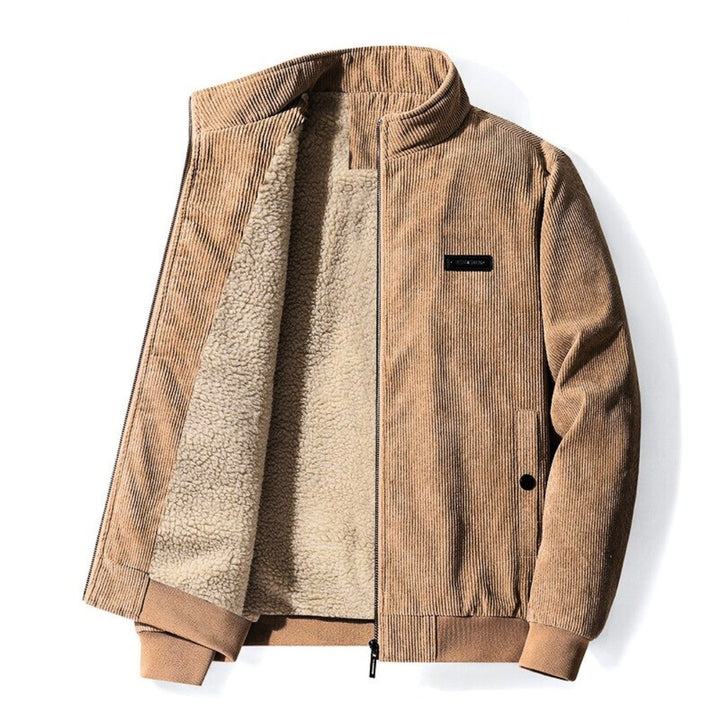 Veste Léopold en velours côtelé doublée sherpa – bien chaude
