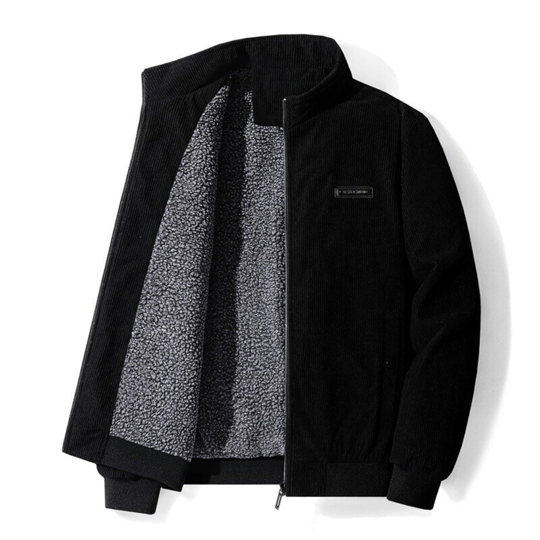 Veste Léopold en velours côtelé doublée sherpa – bien chaude