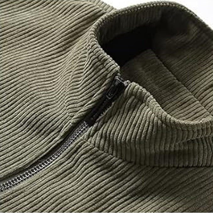 Veste Léopold en velours côtelé doublée sherpa – bien chaude