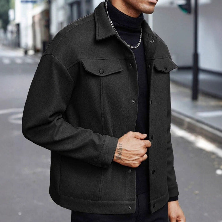 Veste mi-saison homme à boutons – coupe droite élégante