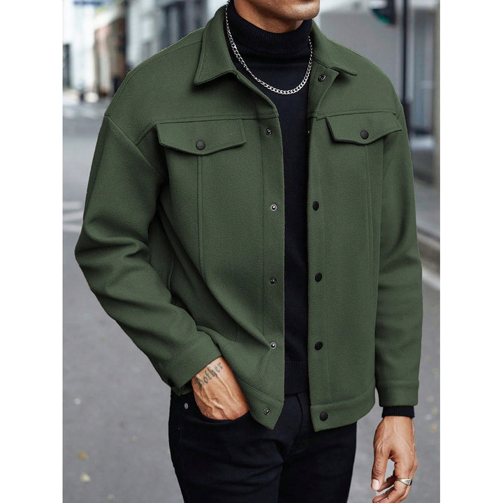 Veste mi-saison homme à boutons – coupe droite élégante