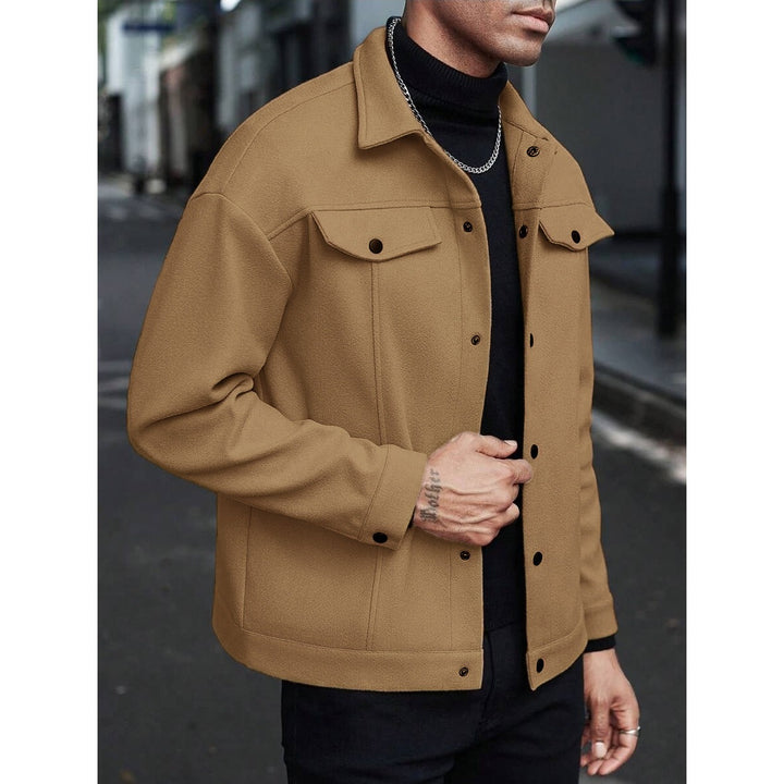 Veste mi-saison homme à boutons – coupe droite élégante