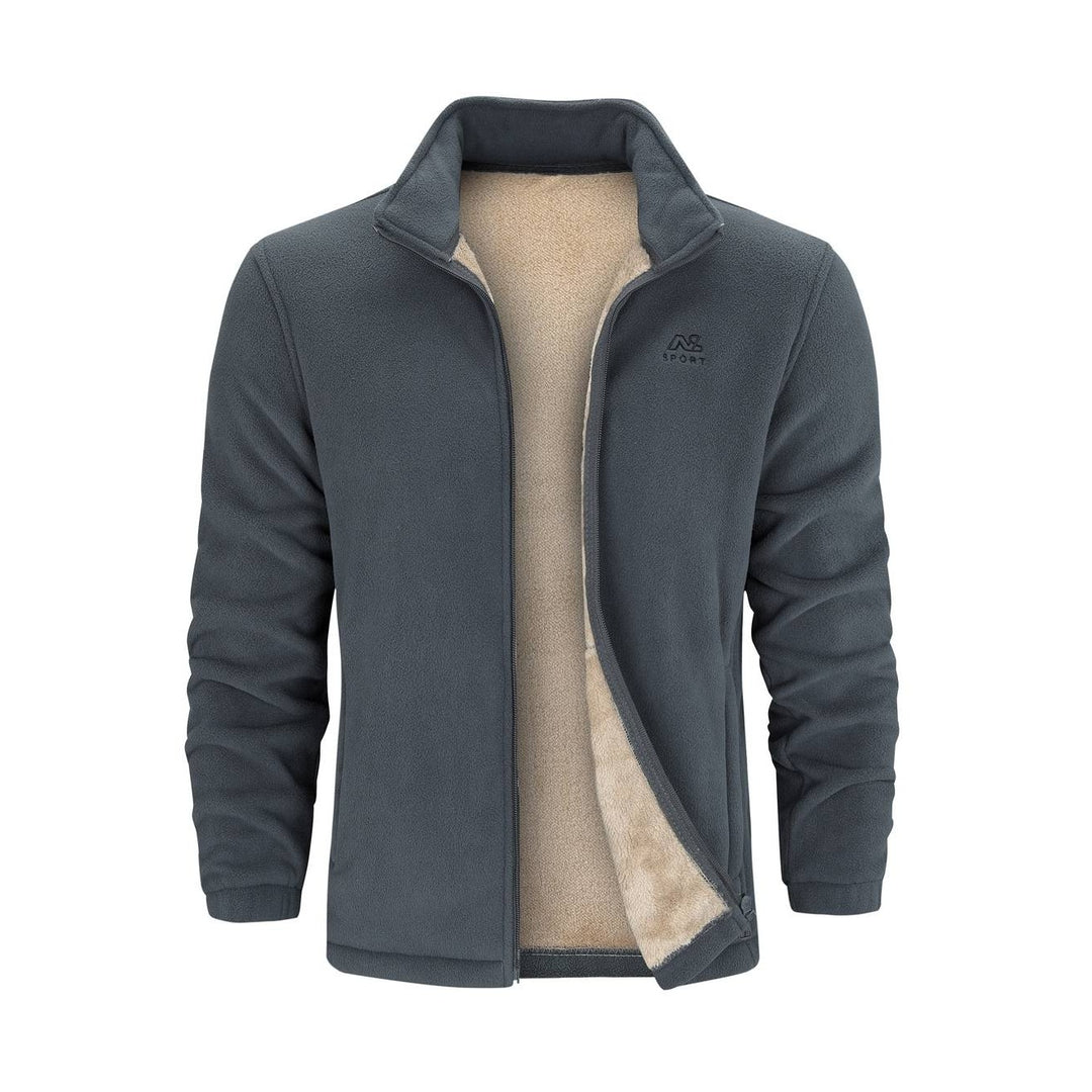 Veste polaire homme zippée à col montant – douce et chaude