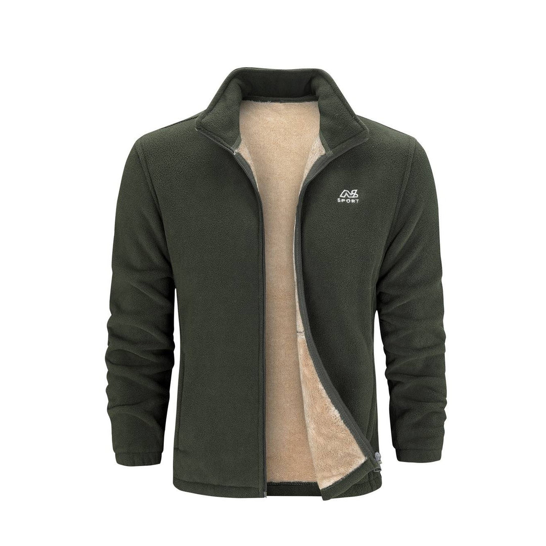 Veste polaire homme zippée à col montant – douce et chaude