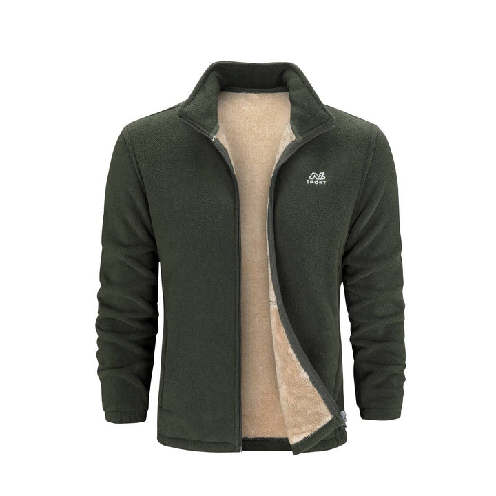 Veste polaire homme zippée à col montant – douce et chaude