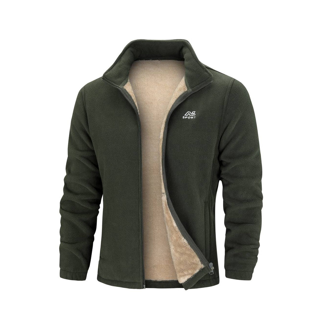 Veste polaire homme zippée à col montant – douce et chaude