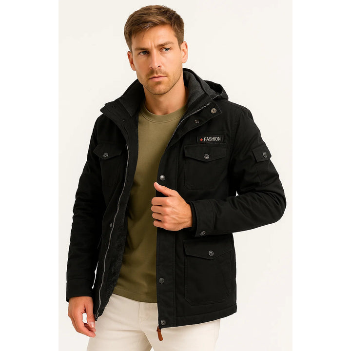 Veste polaire thermique à capuche pour homme – style casual