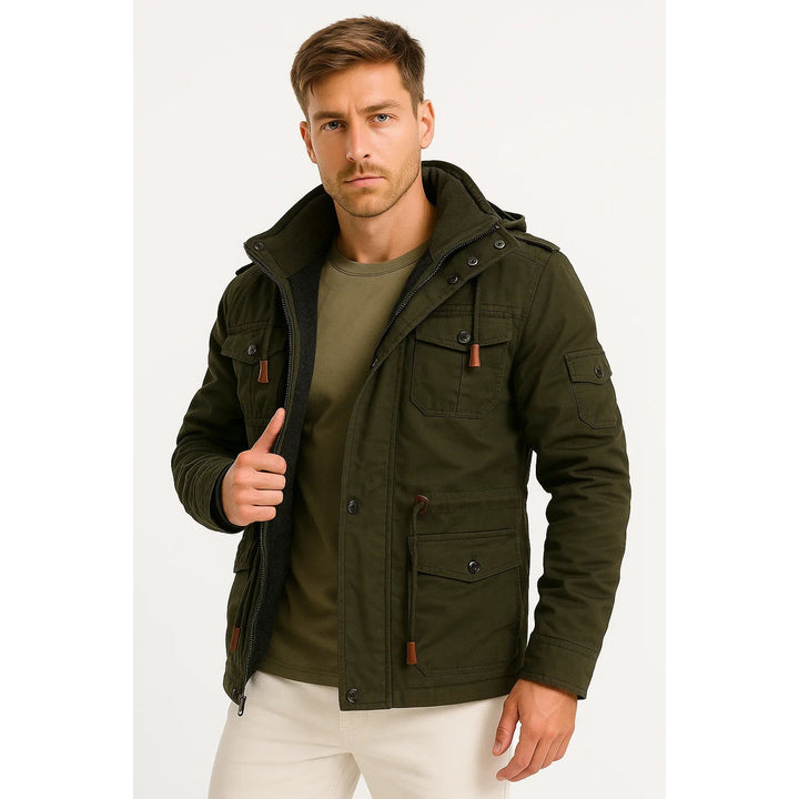 Veste polaire thermique à capuche pour homme – style casual