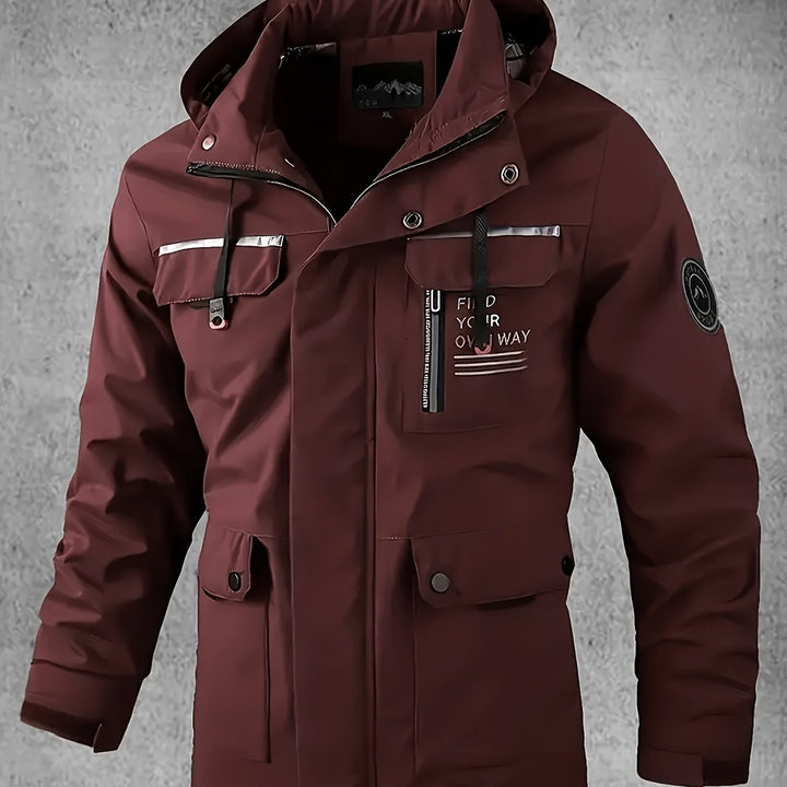Veste softshell homme imperméable et coupe-vent à capuche