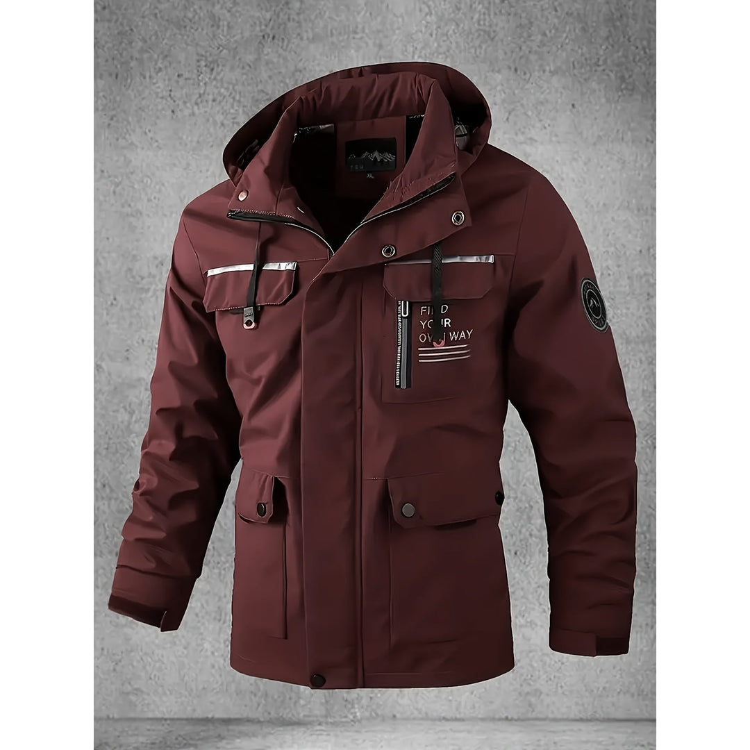 Veste softshell homme imperméable et coupe-vent à capuche