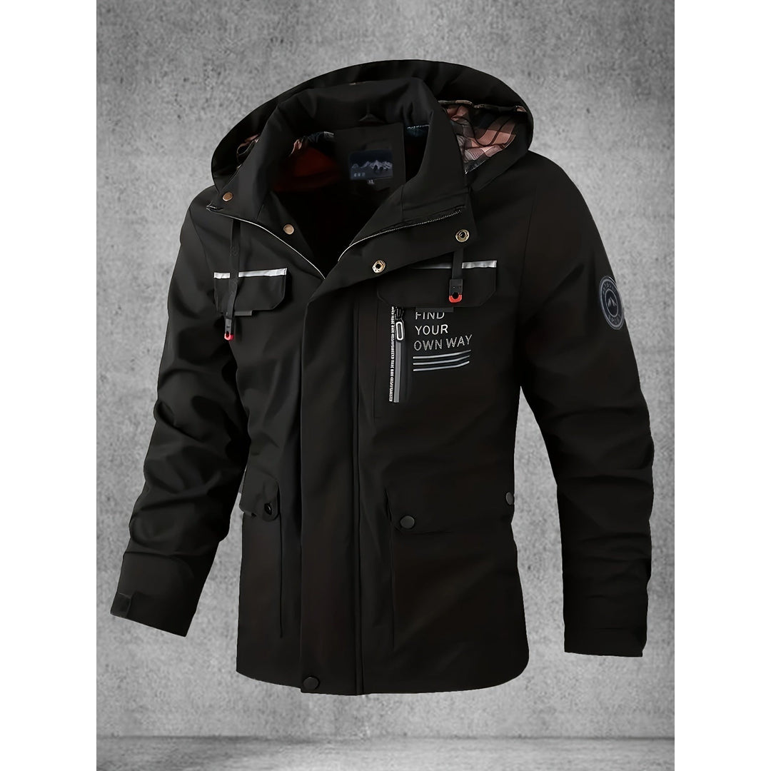 Veste softshell homme imperméable et coupe-vent à capuche