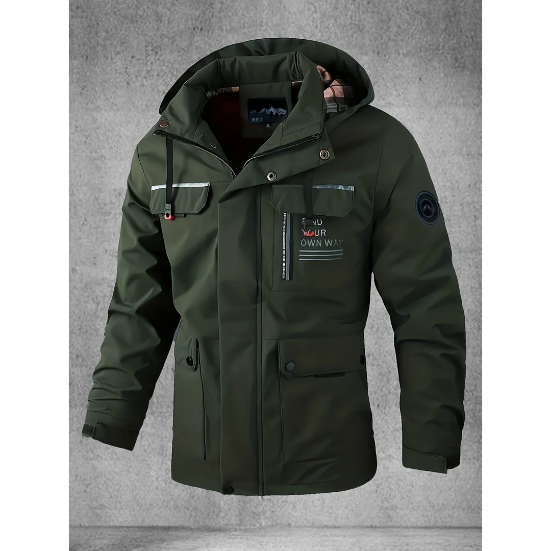 Veste softshell homme imperméable et coupe-vent à capuche