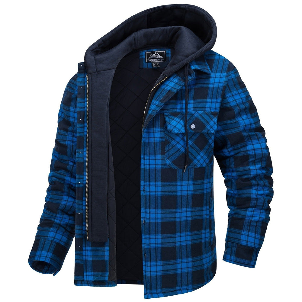 Veste Tommy homme à carreaux – capuche et doublure chaude