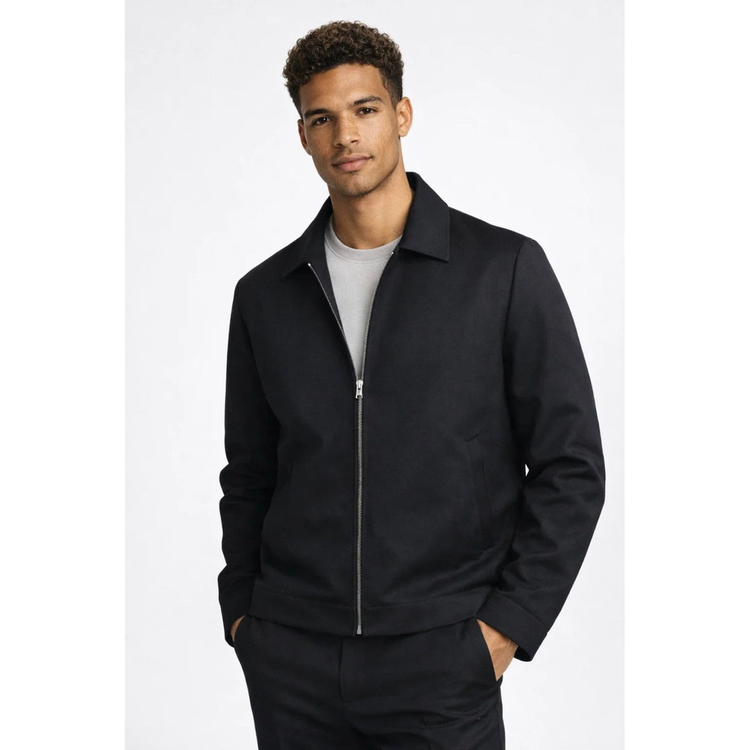 Veste zippée homme coupe slim – smart casual intemporelle