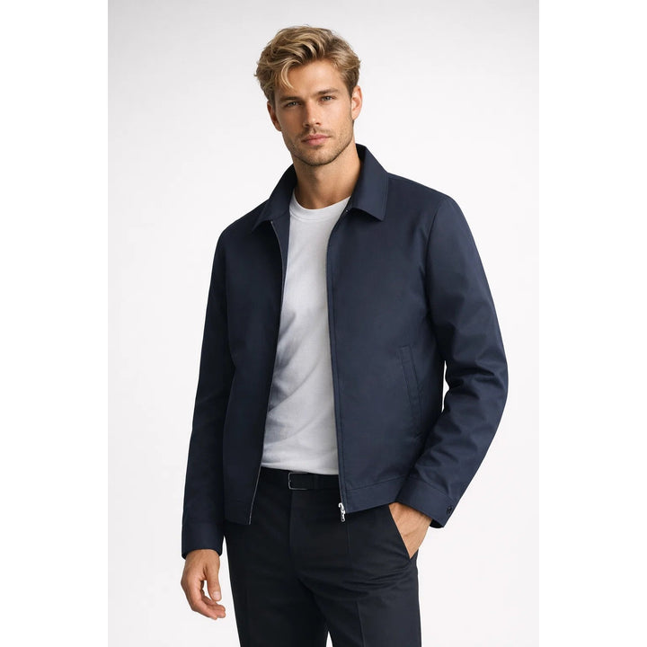 Veste zippée homme coupe slim – smart casual intemporelle